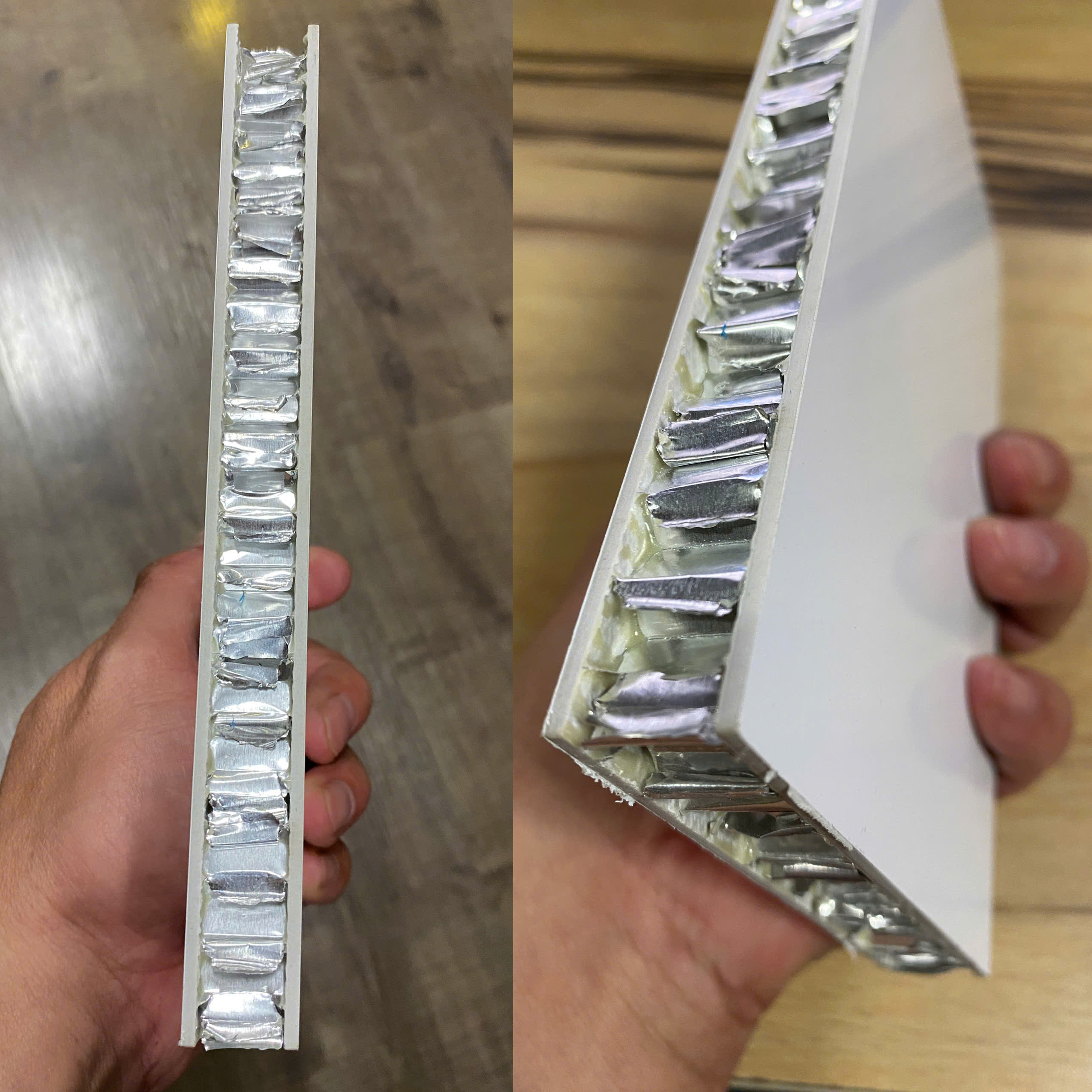 Tấm nhôm tổ ong S8 - Tấm nhôm tổ ong SPC mật độ cao cấu trúc phức hợp đa tầng - Fireproof and Waterproof  SPC Aluminium Honeycomb Panel 